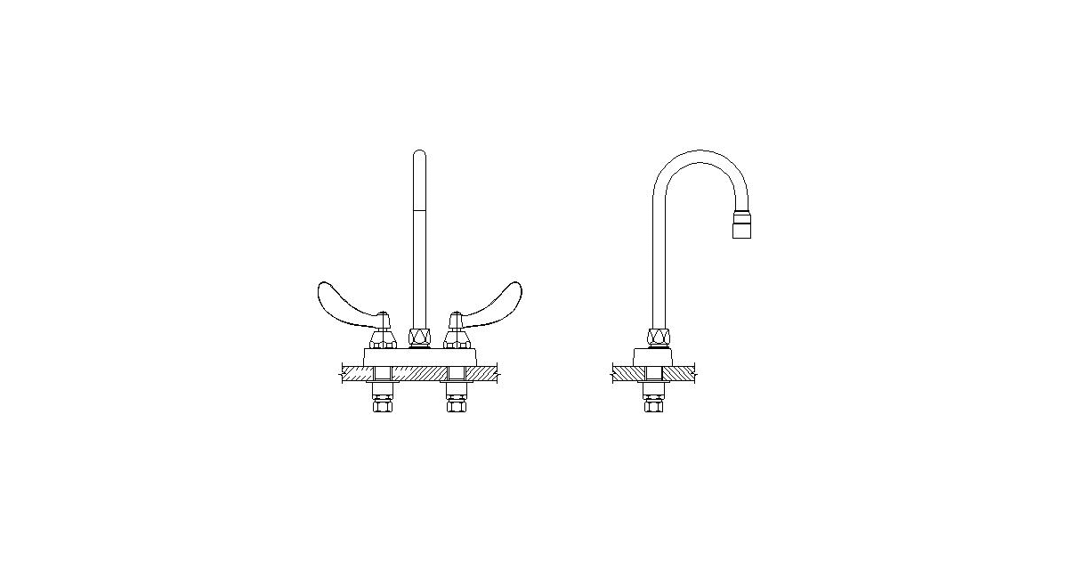 Delta 27C4844L Commercial Kitchen Faucet Double Handle