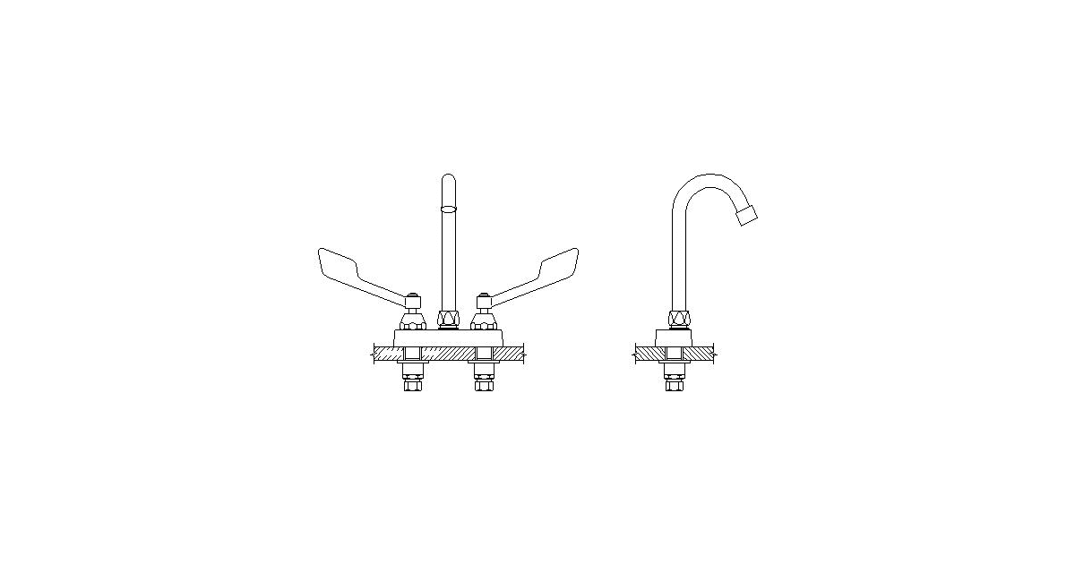 Delta 27C4935R1 Commercial Kitchen Faucet Centerset