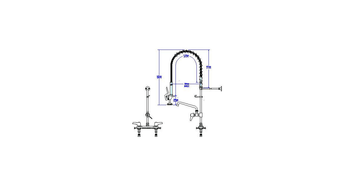 Delta 55T1283-S6 Commercial Kitchen Faucet Single Handle Deck Mount ...