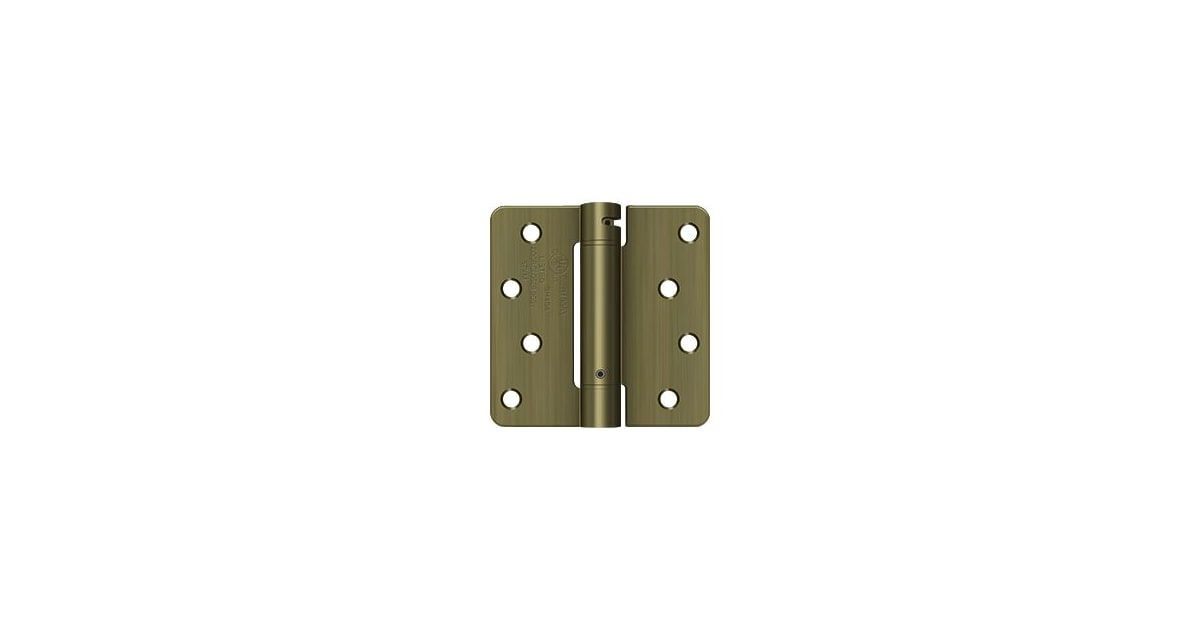 Deltana DSH4R45 4" x 4" Mortise Spring Hinge with 1/4"