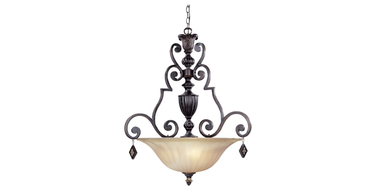 Designers Fountain 94231-SE Three Light Down Lighting Bowl Pendant from ...
