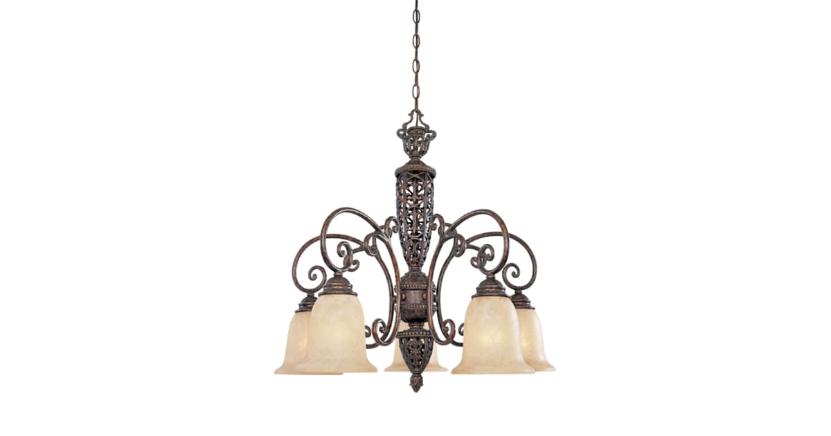 Designers Fountain 97586-BU Five Light Down Lighting Chandelier from ...