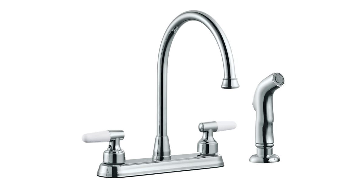 Design House 525527 Double Handle Kitchen Faucet with