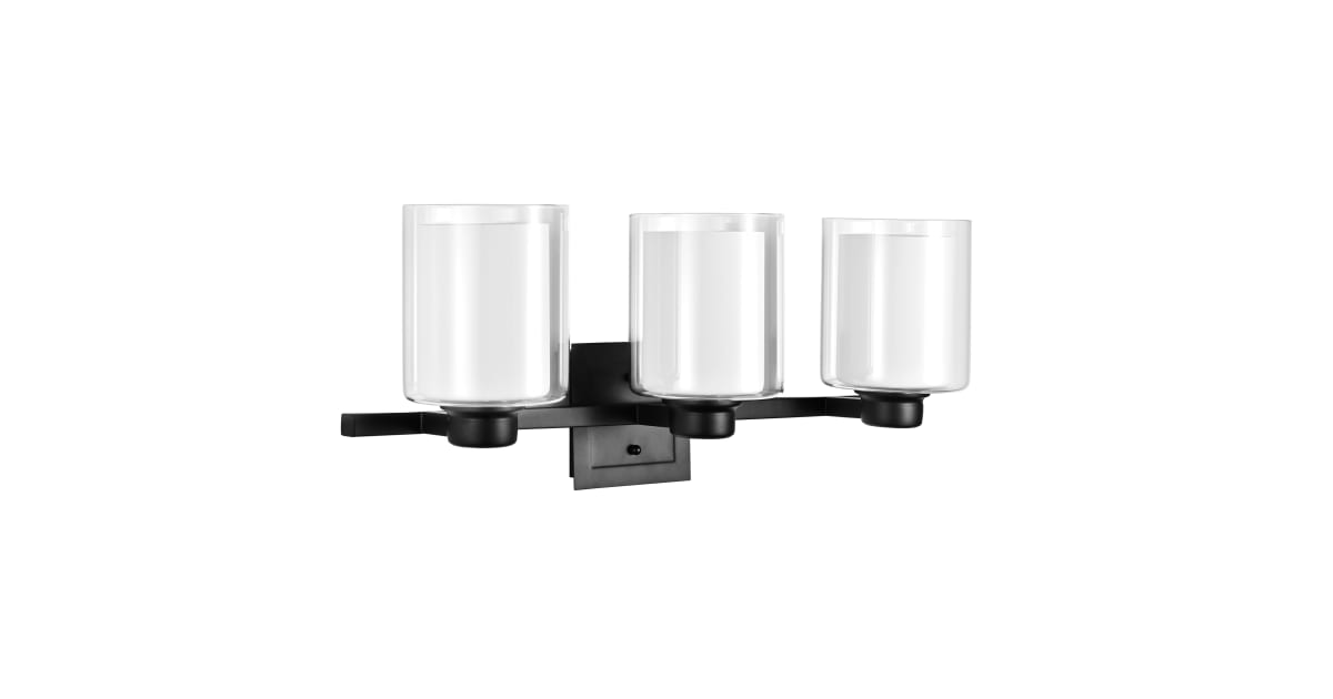 Design House 556159BLK Oslo 3 Light 10" Tall Wall Sconce