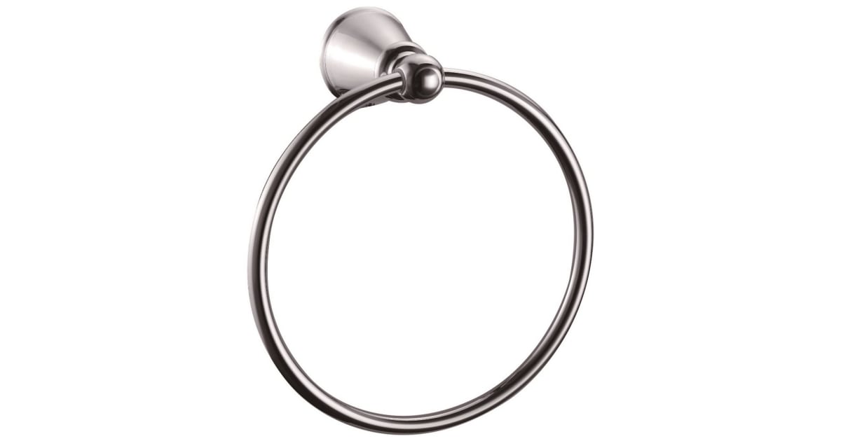 Design House Kassel 558205 Anello Portasciugamani Cromo Lucido - In Alluminio E Zinco, 17,8 Cm, Con Viti Nascoste