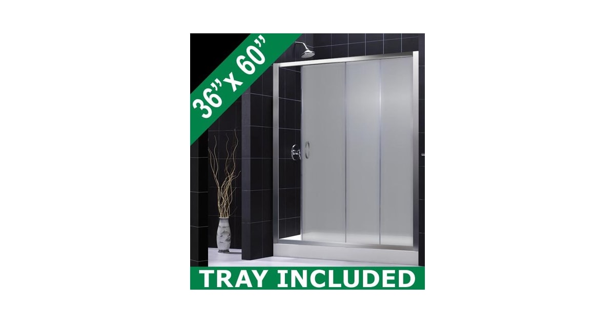 DreamLine DL6006R04FR Infinity Shower Door with Frosted
