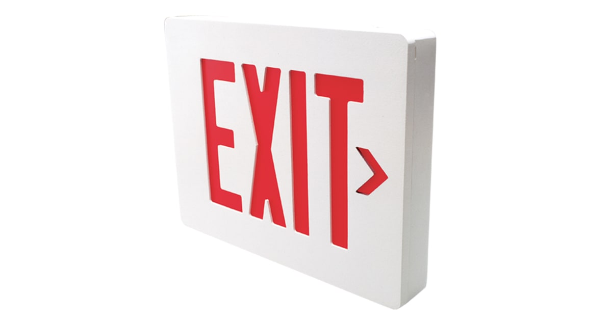 Dual-Lite SESRW Red LED Wall / Ceiling Mount Exit Sign | Ferguson Home