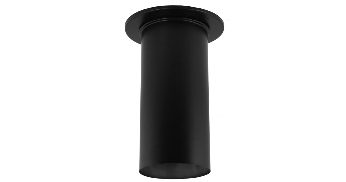 DuraVent 6DBK-ADSL DuraBlack Single Wall Snap Lock Chimney Connection  Adapter to Ceiling Support Box or Finishing Collar, 6 Inch Diameter