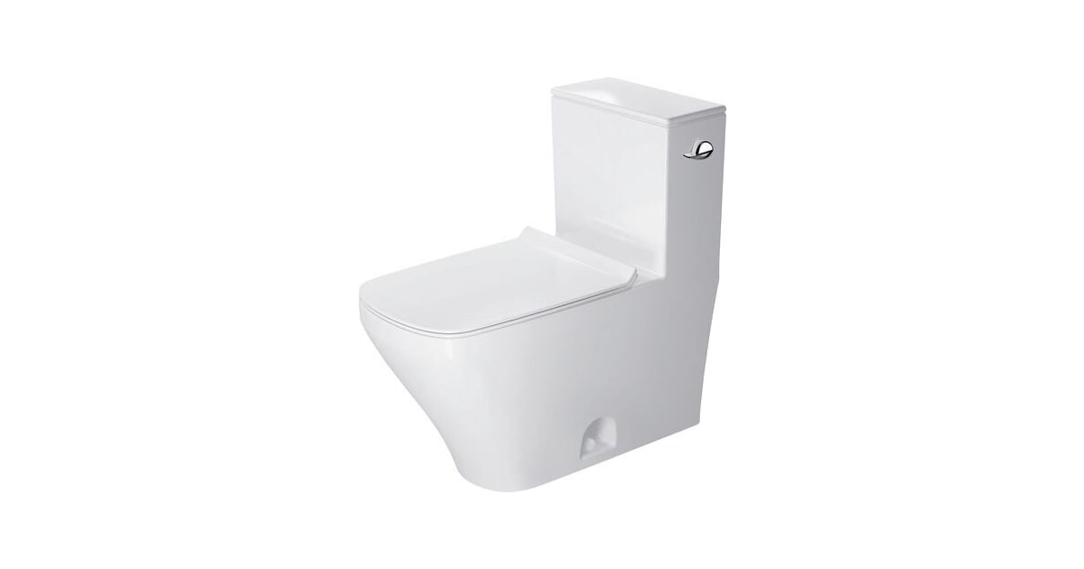 Duravit D-Code Elongated ADA Compliant One-Piece Toilet, Right Lever Flush 1.28 GPF