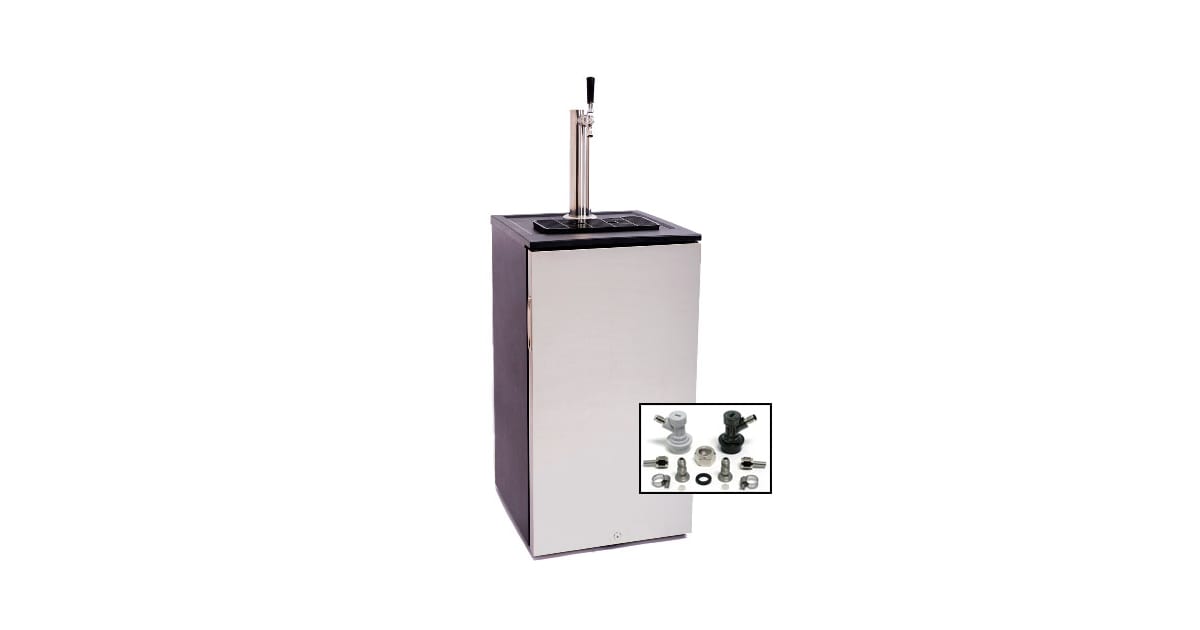 EdgeStar KC1000SSHMBREW 18 Inch Wide Kegerator with Home Build