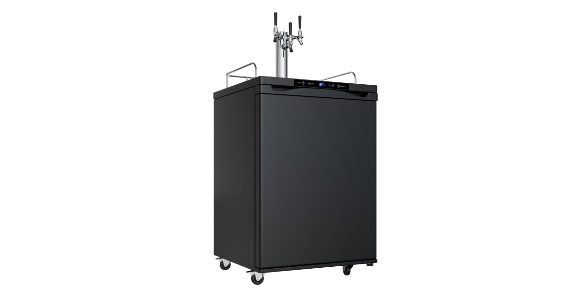 EdgeStar KC3000BTRIPB 24 Inch Wide Triple Tap Kegerator
