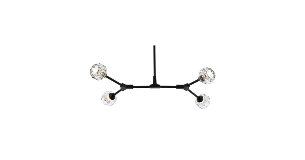Elegant Lighting 3508D30BK Zayne 4 Light 21" Wide Multi