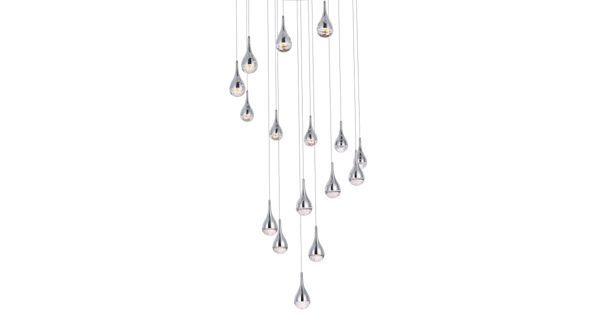 Elegant Lighting 3816D36C Amherst 16 Light 36" Wide LED