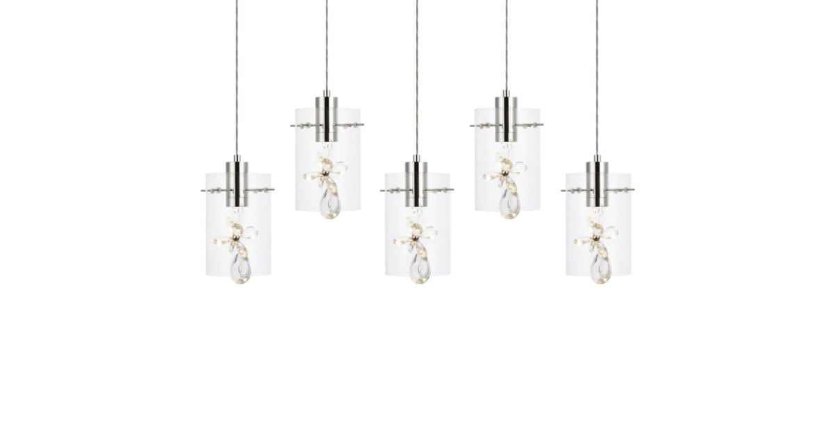 格安SALEスタート!の商品をすべて Elegant Lighting 5202D36C Hana 5 Light 36 トートバッグ