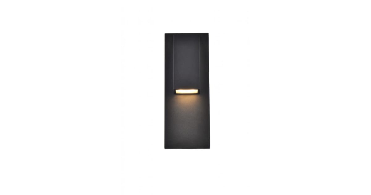 Elegant Lighting LDOD4006BK Raine 13" Tall LED Outdoor
