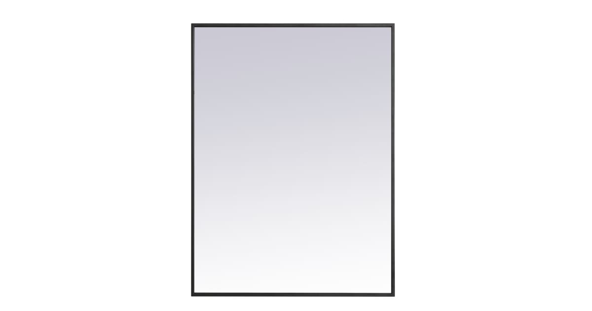 Elegant Lighting MR42736BK Monet 27" W x 36" H Contemporary Rectangular ...