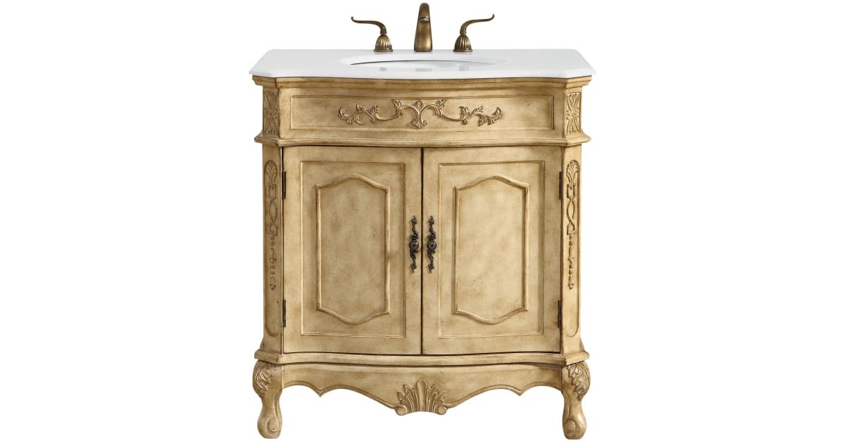 Elegant Lighting VF10132ABVW Danville 32" Free Standing