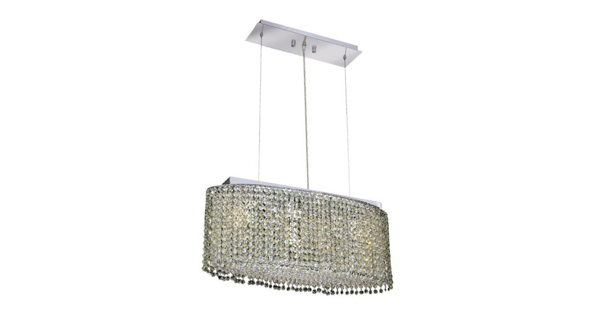 Elegant Lighting 1292D26C-LP/RC Moda 4-Light Crystal Chandelier ...