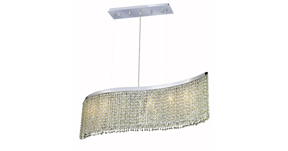 Elegant Lighting 1296D32C-LP/RC Moda 5-Light Crystal Chandelier ...