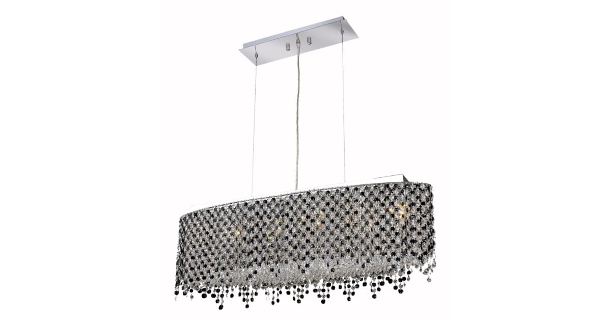 Elegant Lighting 1392D32C-JT/RC Moda 6-Light Crystal Chandelier ...