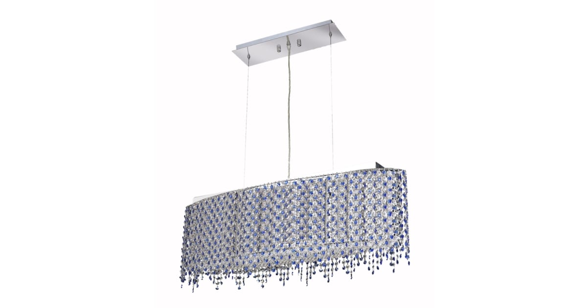Elegant Lighting 1392D32C-SA/RC Moda 6-Light Crystal Chandelier ...