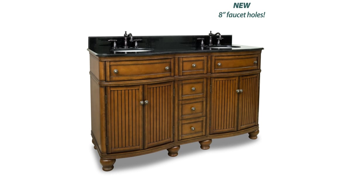 Elements VAN029D-60-NT Compton Collection 60-1/2" Inch Double Bathroom ...