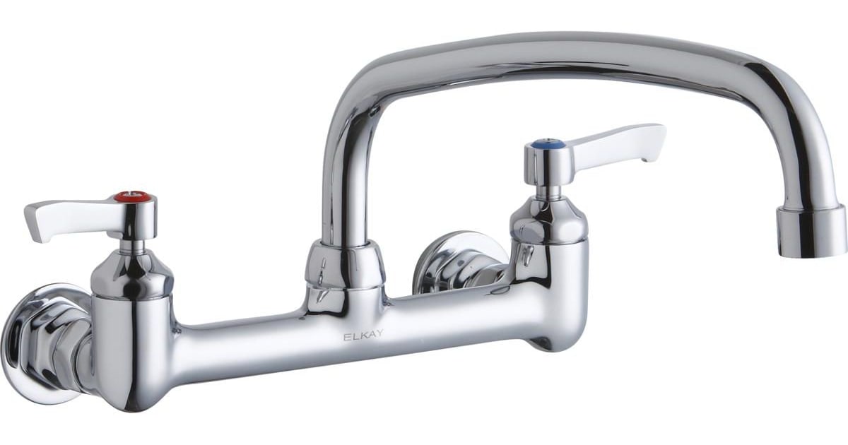 Elkay LK940AT12L2H 1.5 GPM Wall Mounted Bridge Food Service Faucet ...