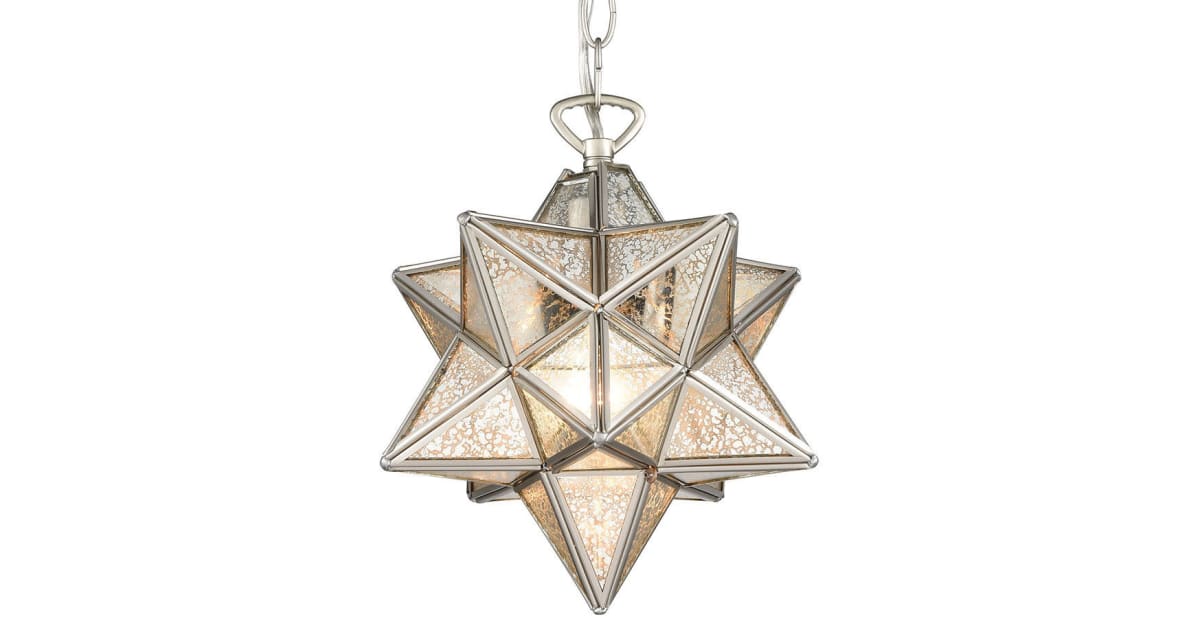 Elk Home 1145-016 Moravian Star Single Light 9" Wide Mini Pendant ...