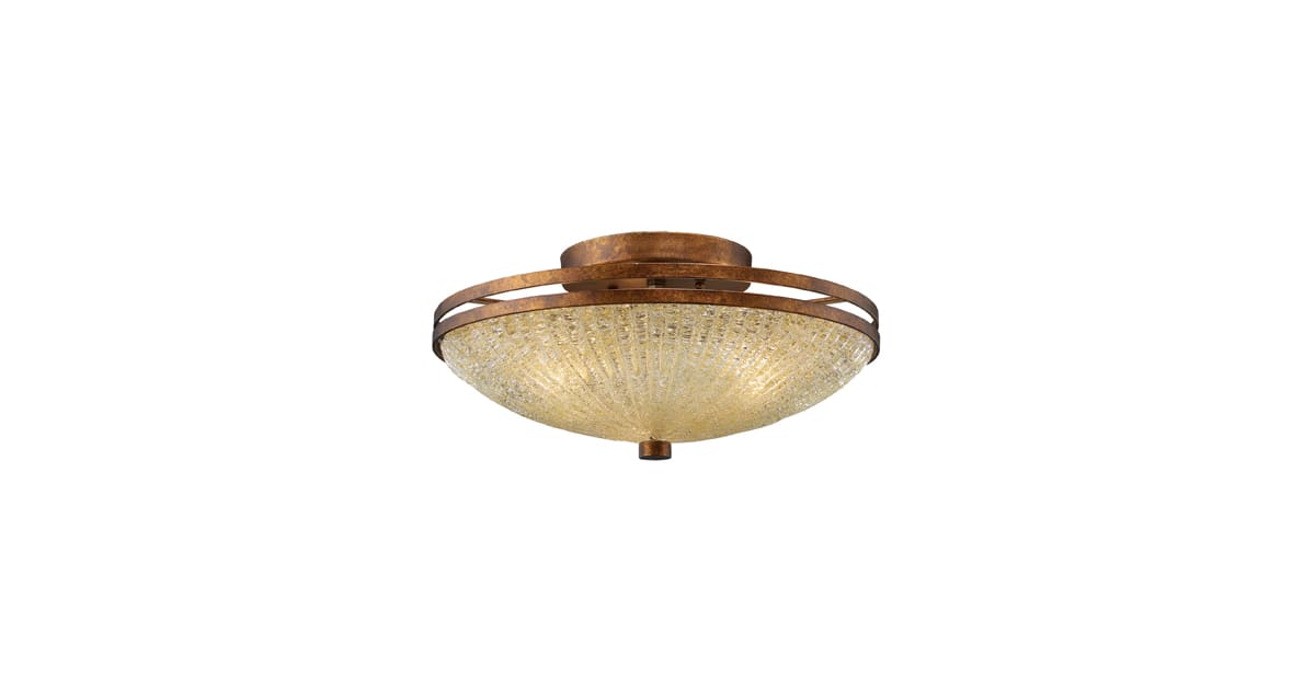 Elk Lighting 31015/3 8" Height Transitional 3 Light Semi
