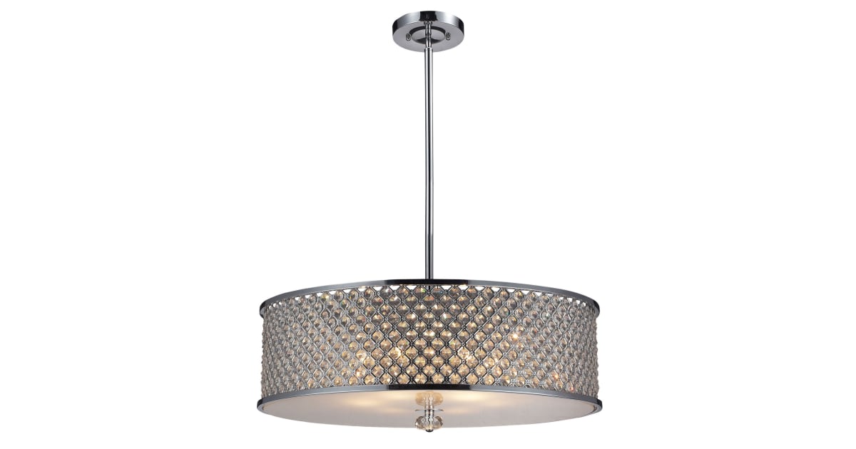 Elk Lighting 31106/6 6 Light Pendant from the Genevieve Collection ...