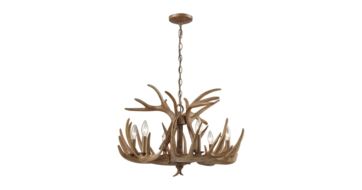 Elk Lighting 16315/6 Elk 6 Light 25" Wide Antler