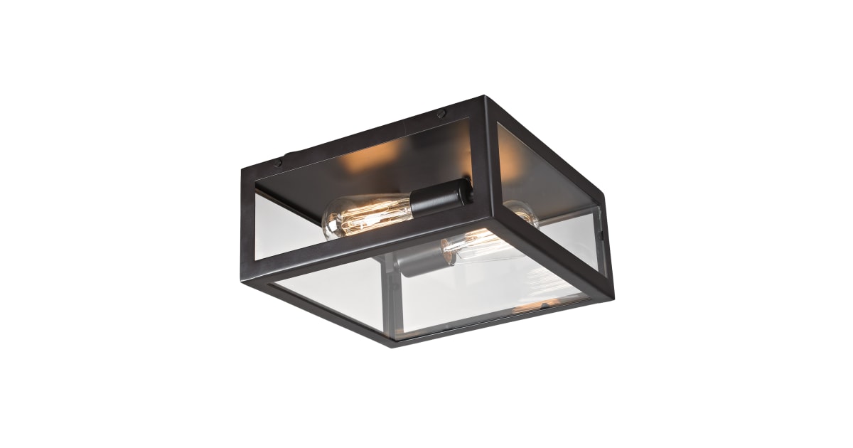 Elk Lighting 63021-2 Parameters-Bronze Two-Light Flushmount Ceiling ...