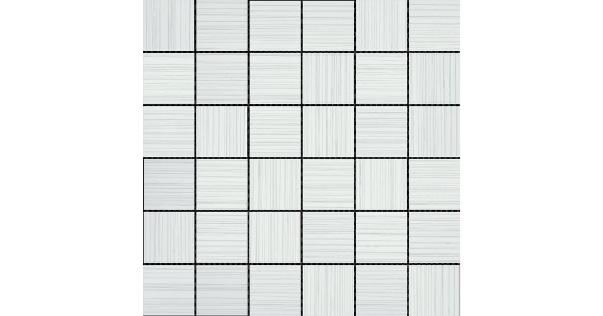 Emser Tile F63THREWH1212MO2 Thread II - 12" x 12" Square Mosaic Floor ...