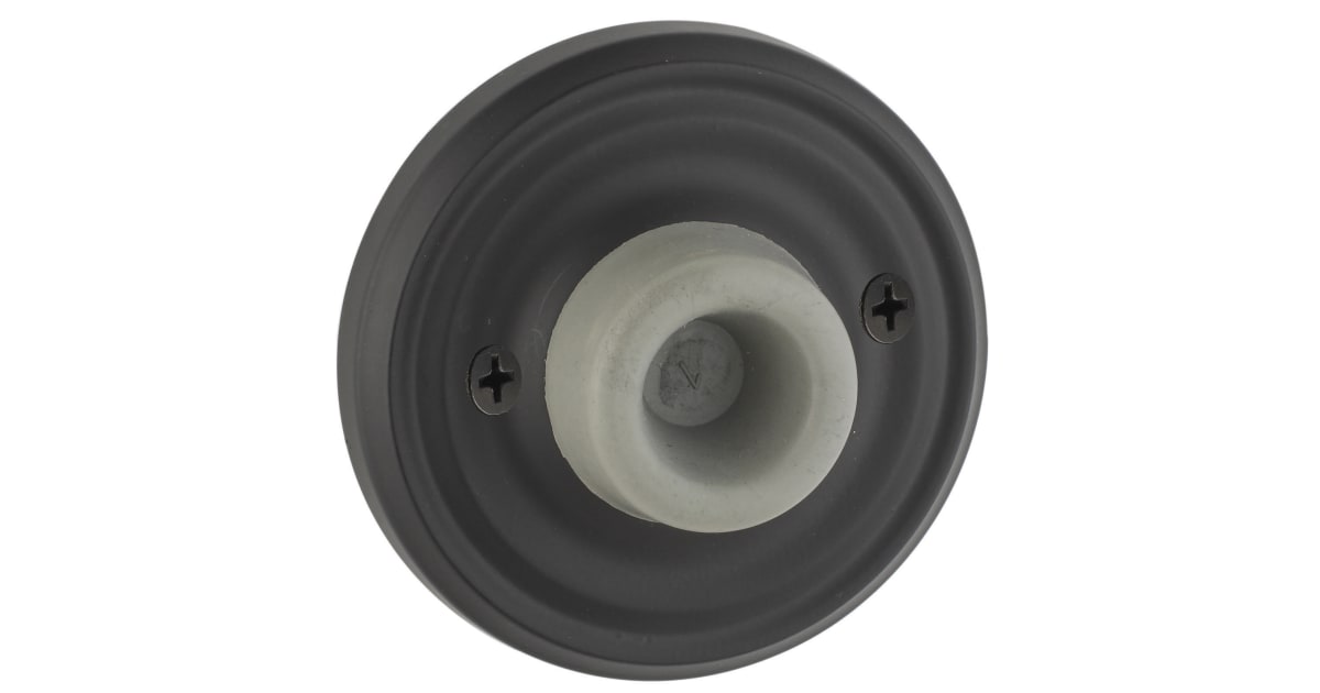 Emtek 2255US19 Rubber Tipped Brass Wall Mounted Door Stop