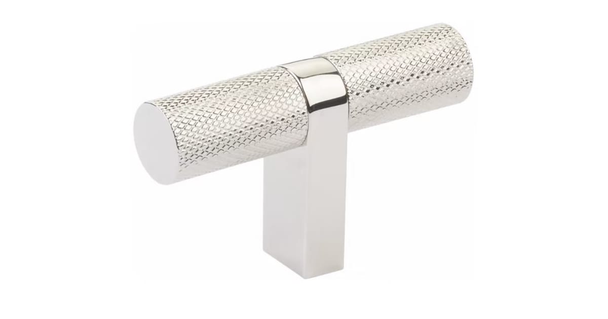 Emtek 86656.RCBUS14.KNUS14 Knurled 2-1/4 Inch Bar Cabinet Knob with ...