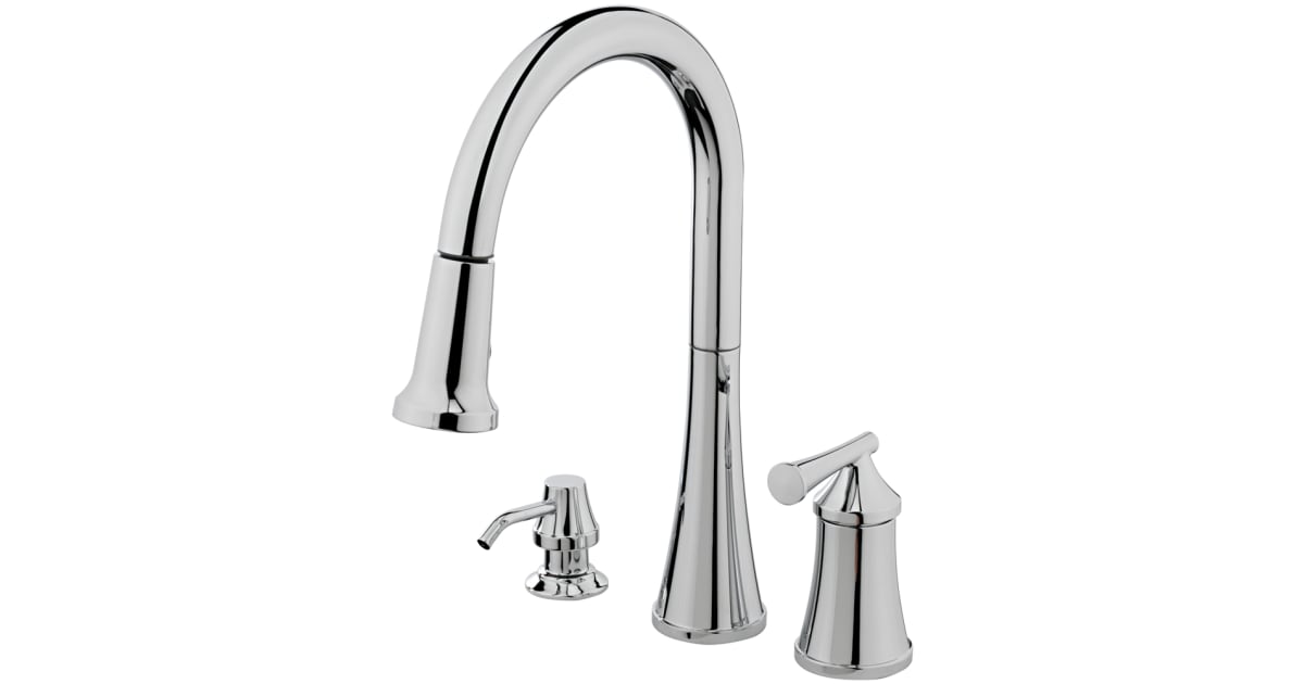Estora 20-51132-S Single Handle Kitchen Faucet with Pull Down Spray ...