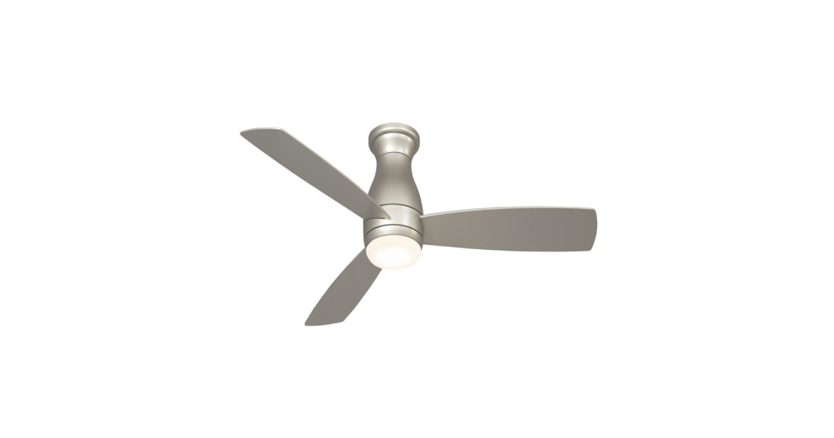 Fanimation Hugh 52" AC Indoor/Outdoor Flushmount Ceiling Fan With 18W LED Light And Remote Control