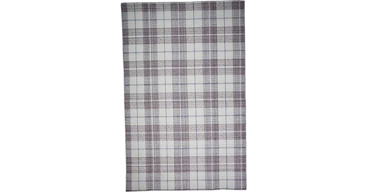 Feizy 31627 Neutral Farmhouse Plaid 3-1/2' x 5-1/2' Hand Woven ...