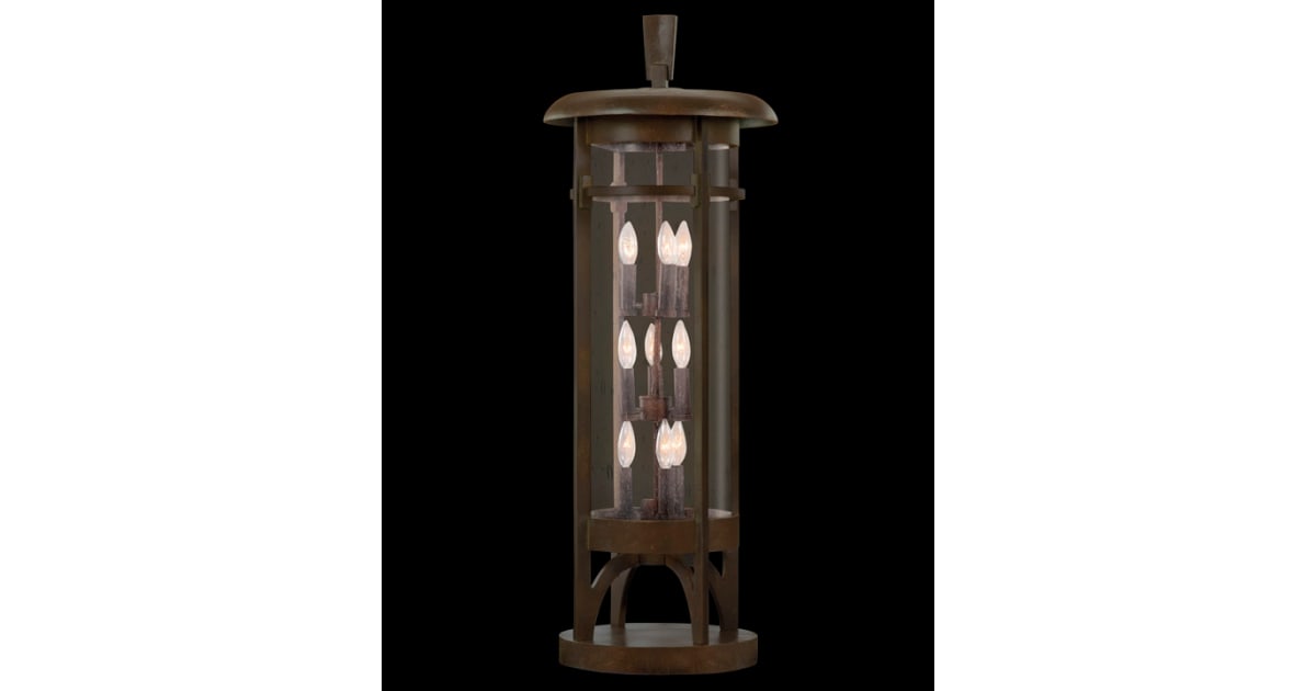 Fine Art Nine Light Pier Mount Outdoor Lantern from the Aspen