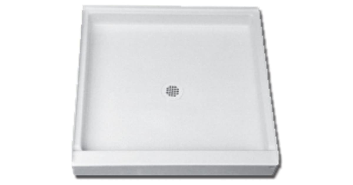 Florestone F60341WH Shower Base with Single Threshold and