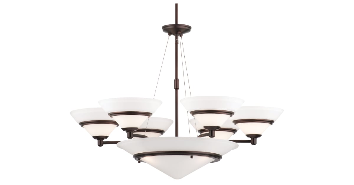 Forecast Lighting F120070 9 Light 2 Tier Chandelier from the Regatta II