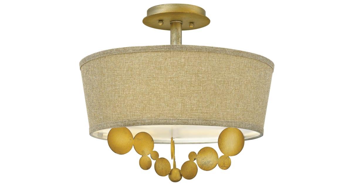 Fredrick Ramond FR31241SPG 3 Light SemiFlush Ceiling