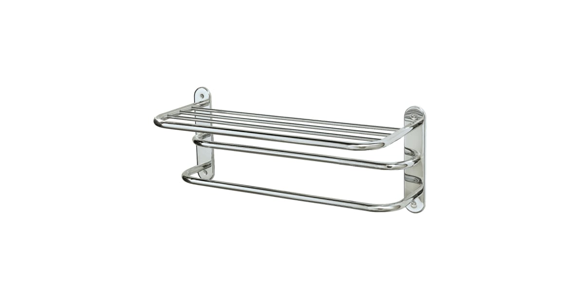 Gatco 1534 24" Double Towel Rack with Top Shelf