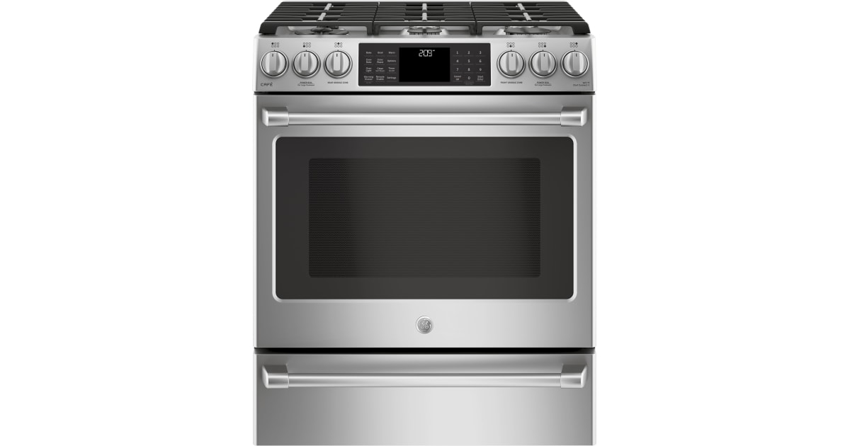 GE C2S986SELSS 30 Inch Wide 4.5 Cu. Ft. Slide In DualFuel