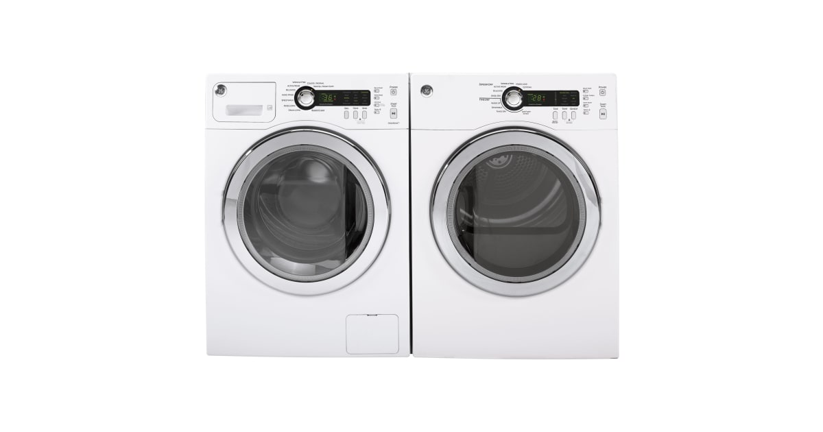 GE DCVH480EKWWWCVH4800KWW Front Load Washer and Dryer
