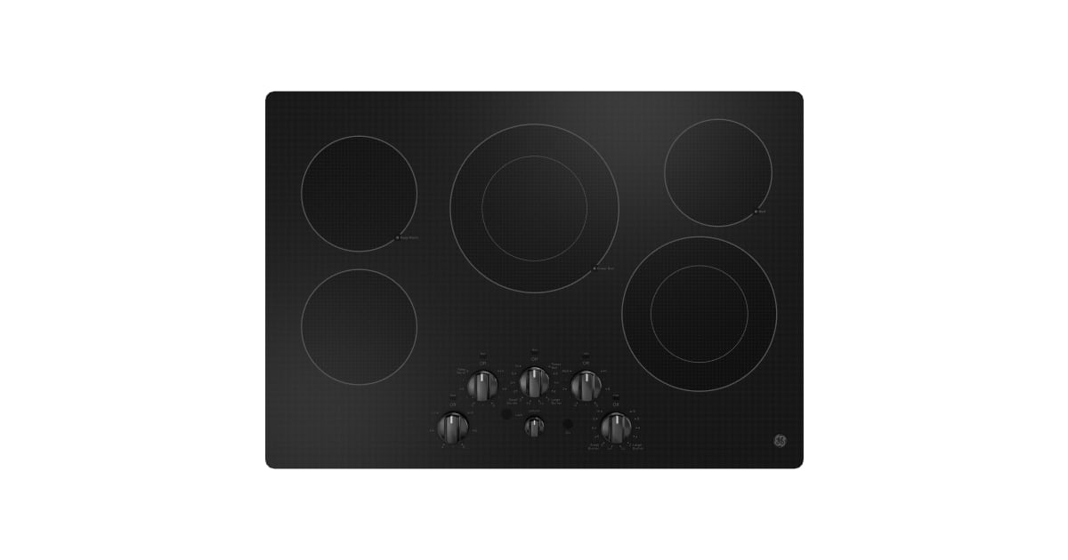 GE JEP5030DTBB 30 Inch Wide 5 Burner Electric Cooktop with