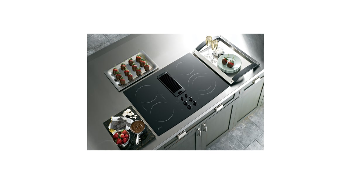 GE PP989DNBB Profile 30" Downdraft Electric Cooktop with