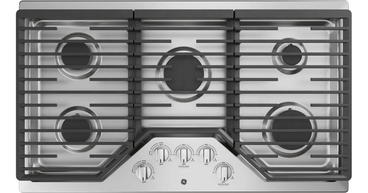 GE JGP5036SLSS 36 Inch Wide BuiltIn Gas Cooktop with Dual