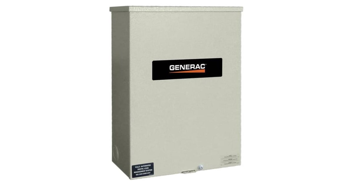 Generac rxsc100a3 100 amp 120 240v single phase standard automatic