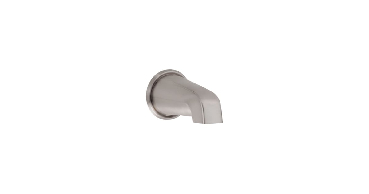 Gerber Parma Tub Spout Without Diverter - Brushed Bronze Finish, 7 5/16" Length, Fits 1/2" Pipe - View #4